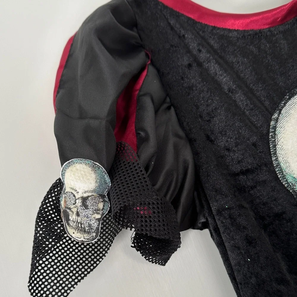 Chilling Skull Kids Costume - Black, red and White - Picture 5 of 6